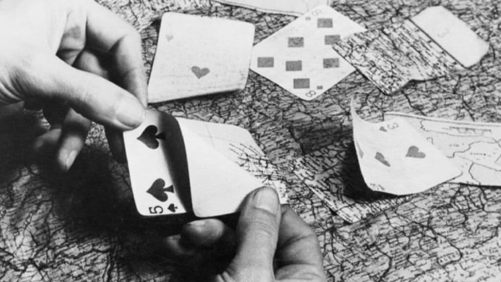 hidden map playing cards
