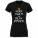 women poker tshirt keep calm and play poker