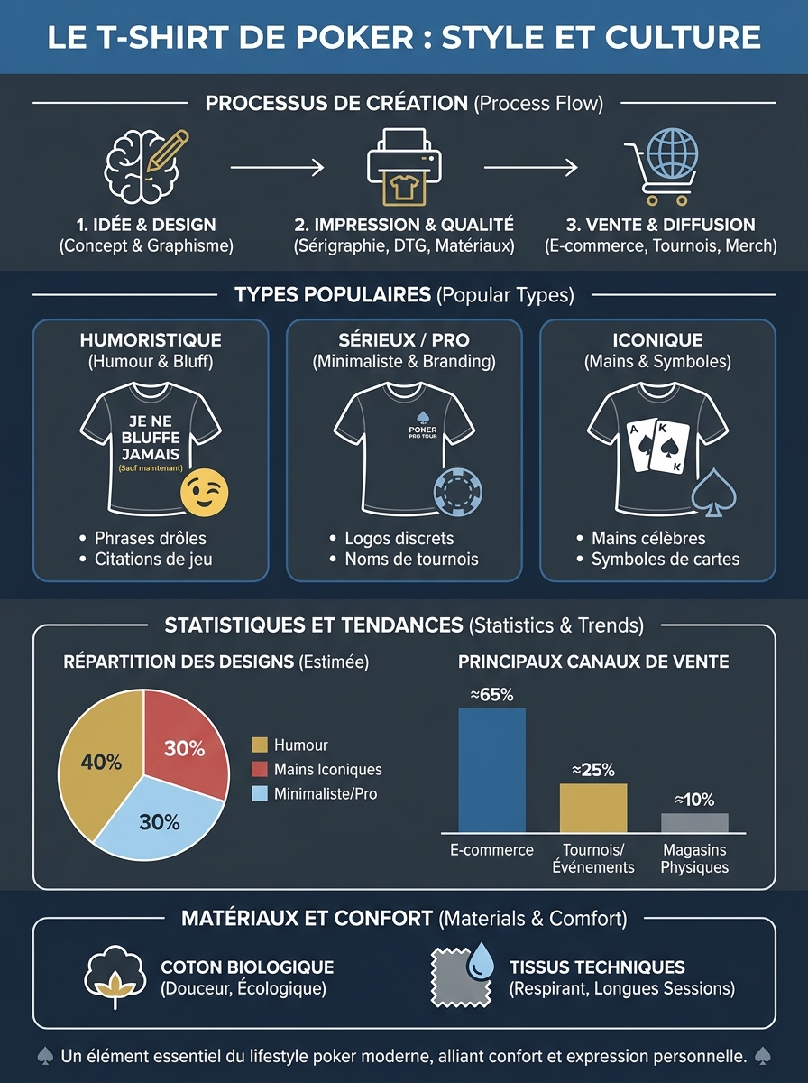 Infographie poker t shirt