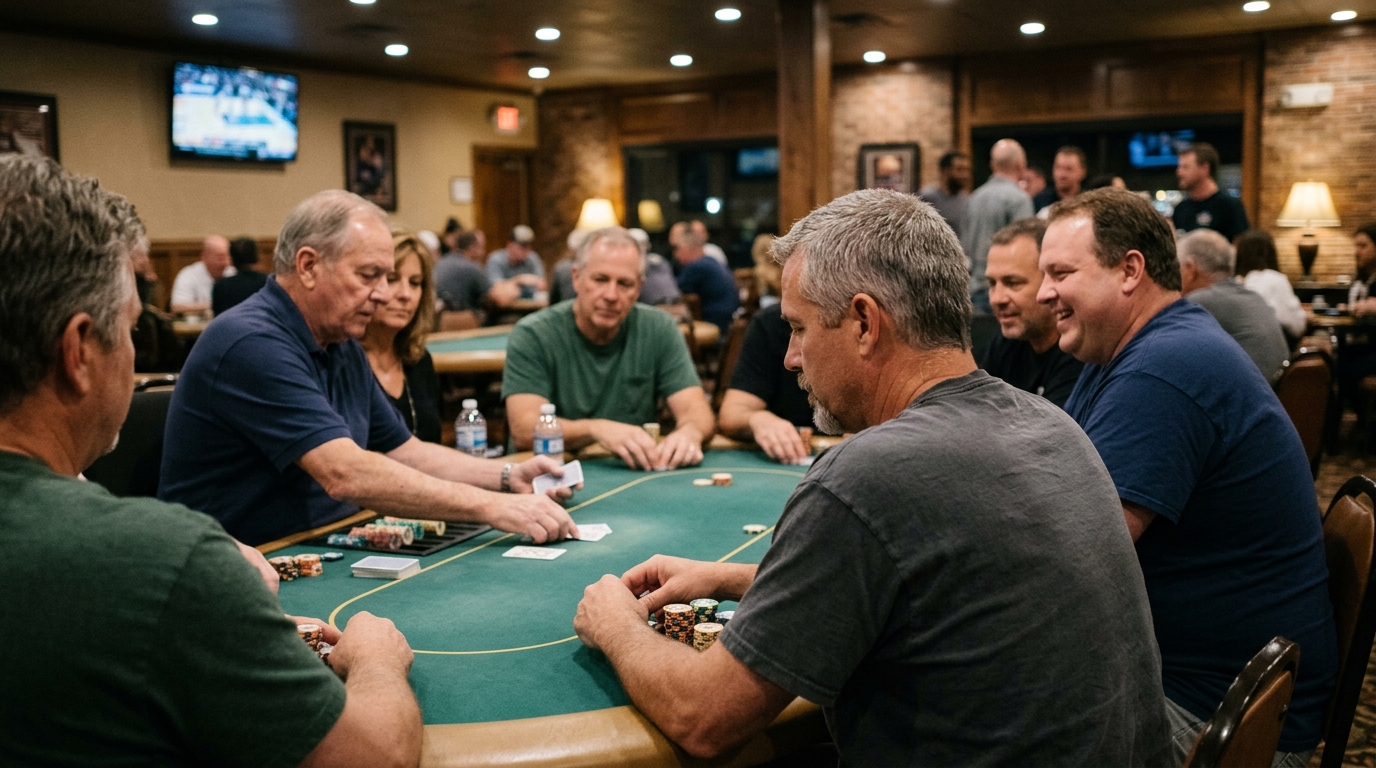 poker t shirts en situation réelle