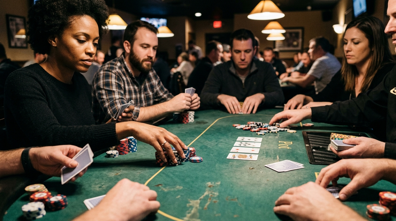 poker les mains - Image de couverture