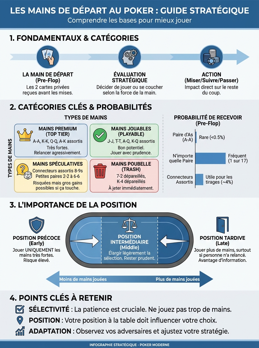 Infographie poker starting hands